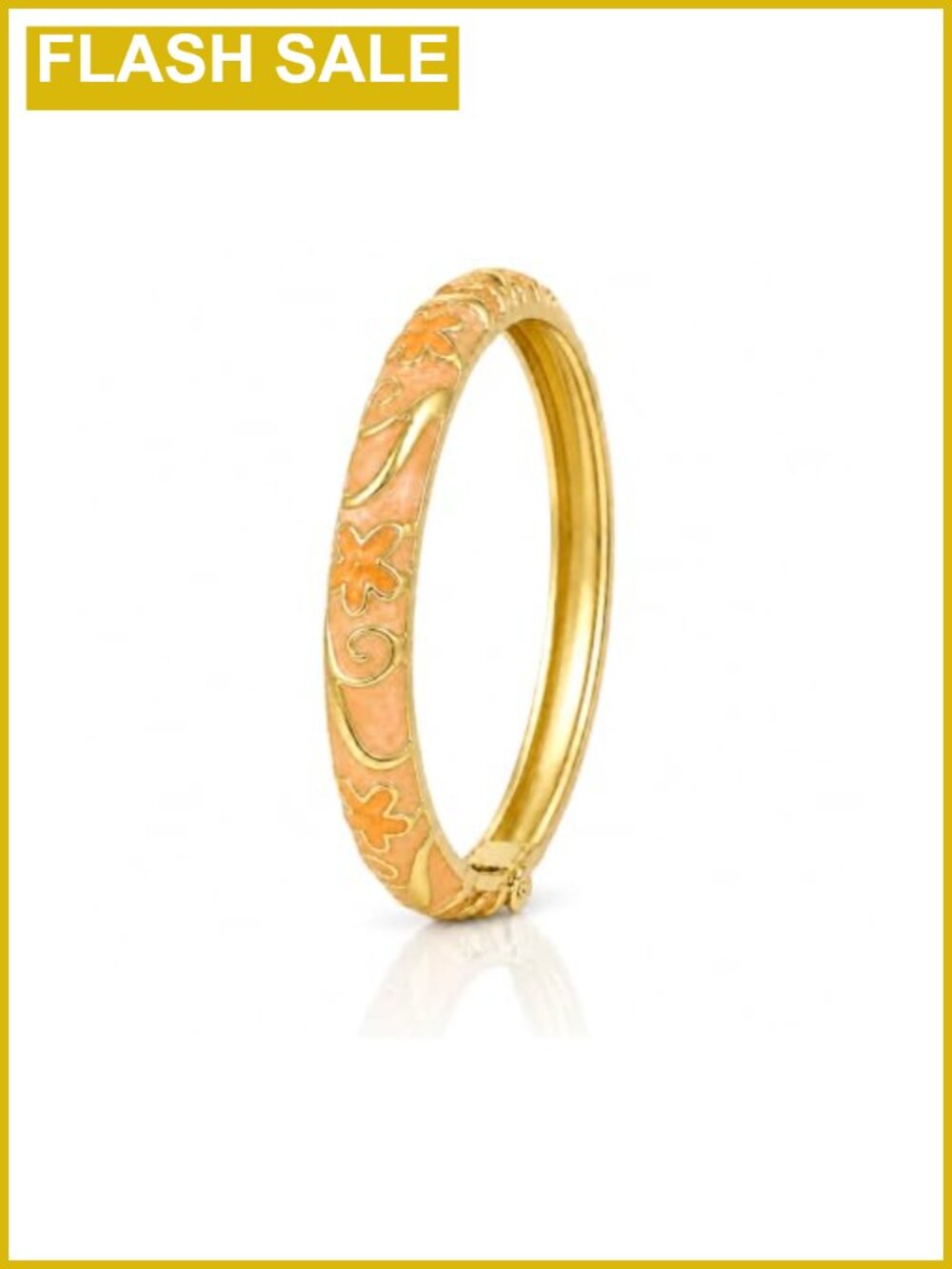Gold Plated Cloisonne Hinged Bangle Bracelet Women Starfish Enamel